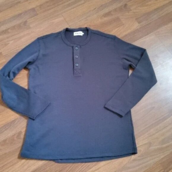 Taylor Stitch Men's Merino Wool Henley Sweater 38 Gray New